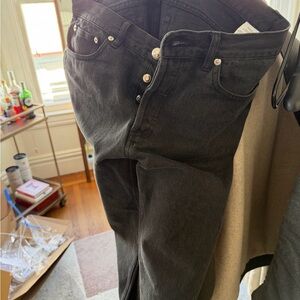 A.P.C. Petit Standard Faded Black Straight Jeans
